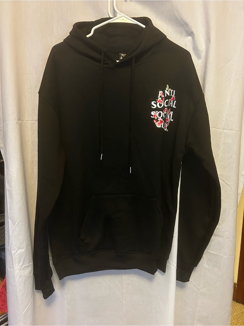 Anti Social Social Club Black Graphic Hoodie, XL